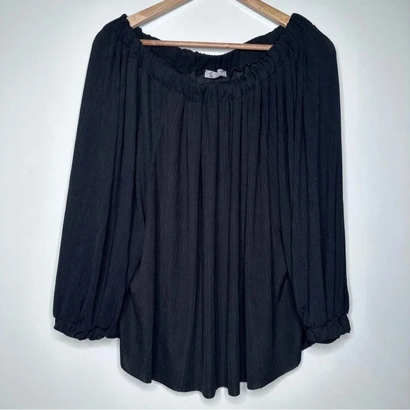 Free People Intimately Black Dolman Sleeve Off The Shoulder Top OS - Picture 1 of 9